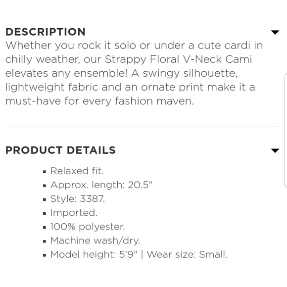 Aeropostale
Strappy Floral V-Neck Cami - Picture 5 of 5